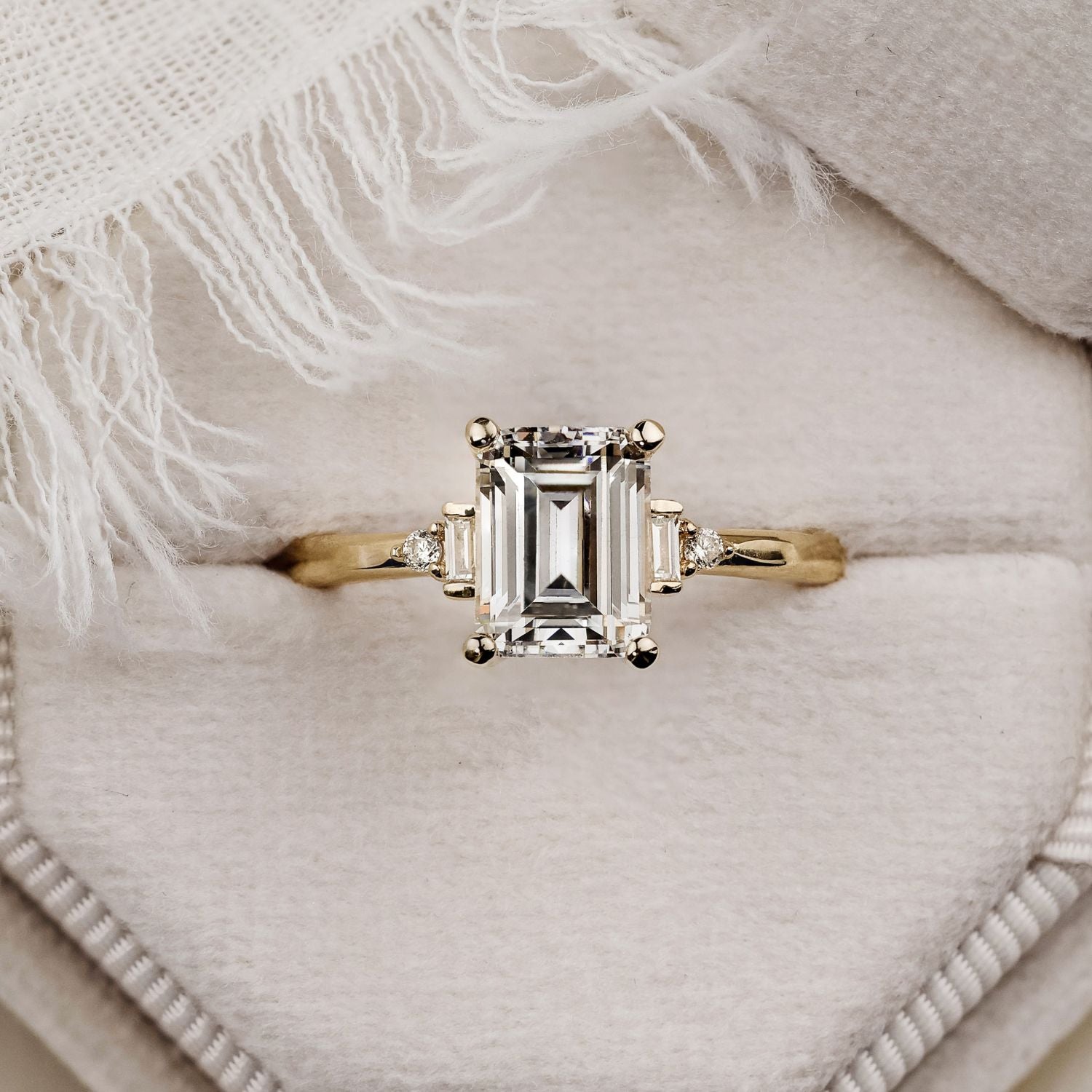14k gold modern promise ring